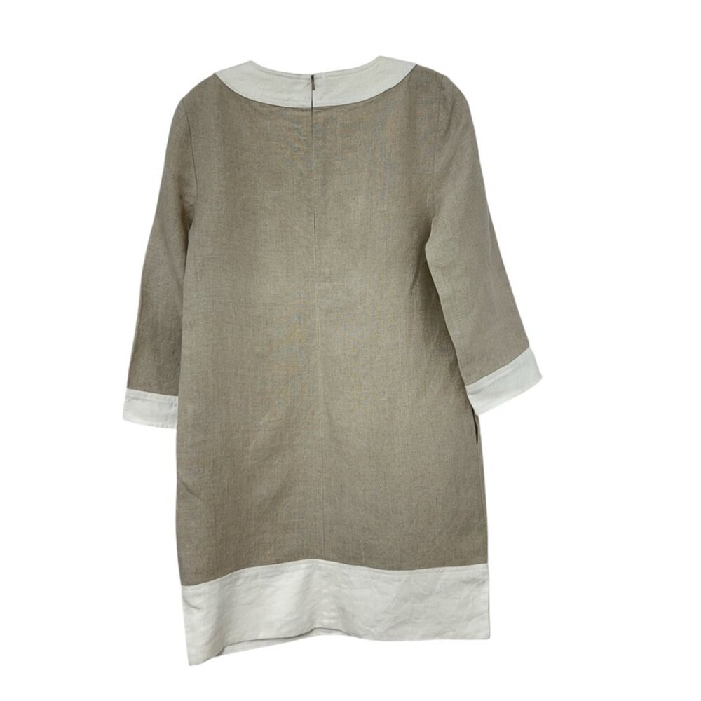 MICHAEL Michael Kors Linen 3/4 sleeve women's shift dress size S - Picture 2 of 7